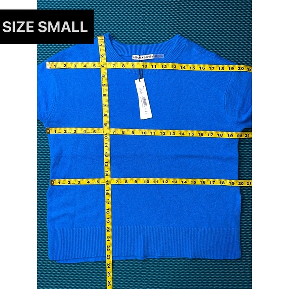 Alice + Olivia Angie Wool & Cashmere Blend Blue Pullover Sweater - Picture 8 of 14